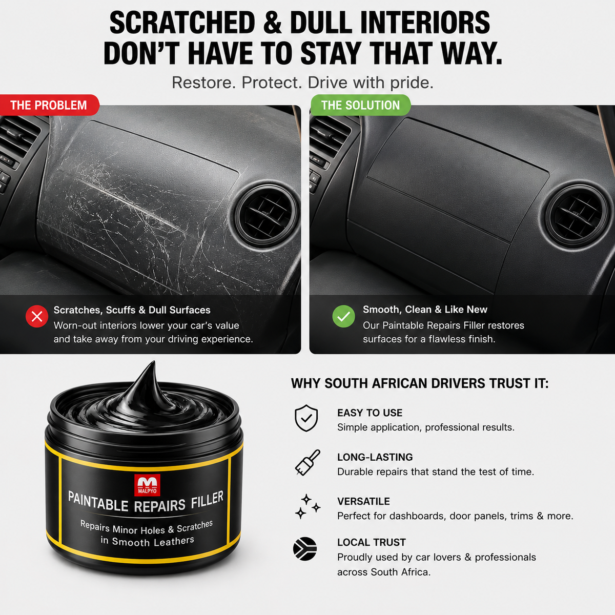 SunAfrique™ Dashboard Repair Compound
