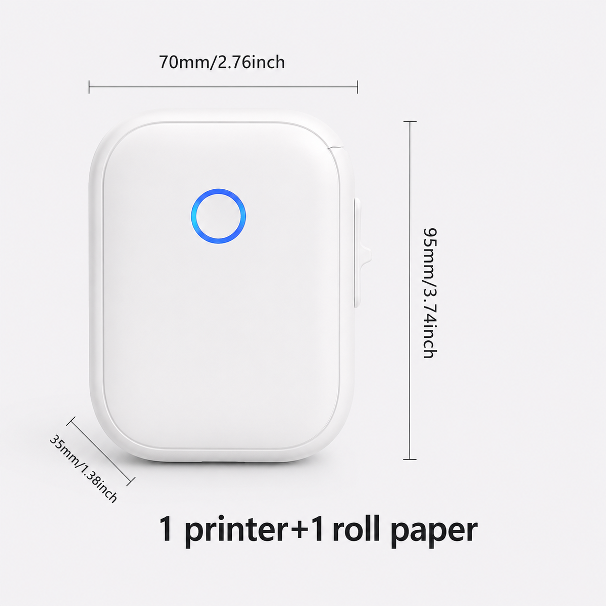 Mini Printer Wireless Compatible with iOS/Android