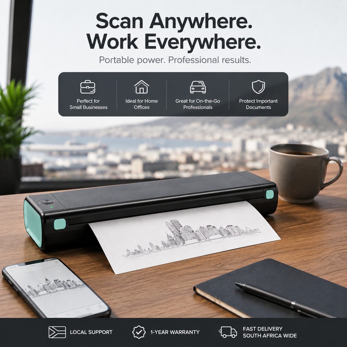 A4 Portable Document Printer — Print Anywhere, No Ink Ever