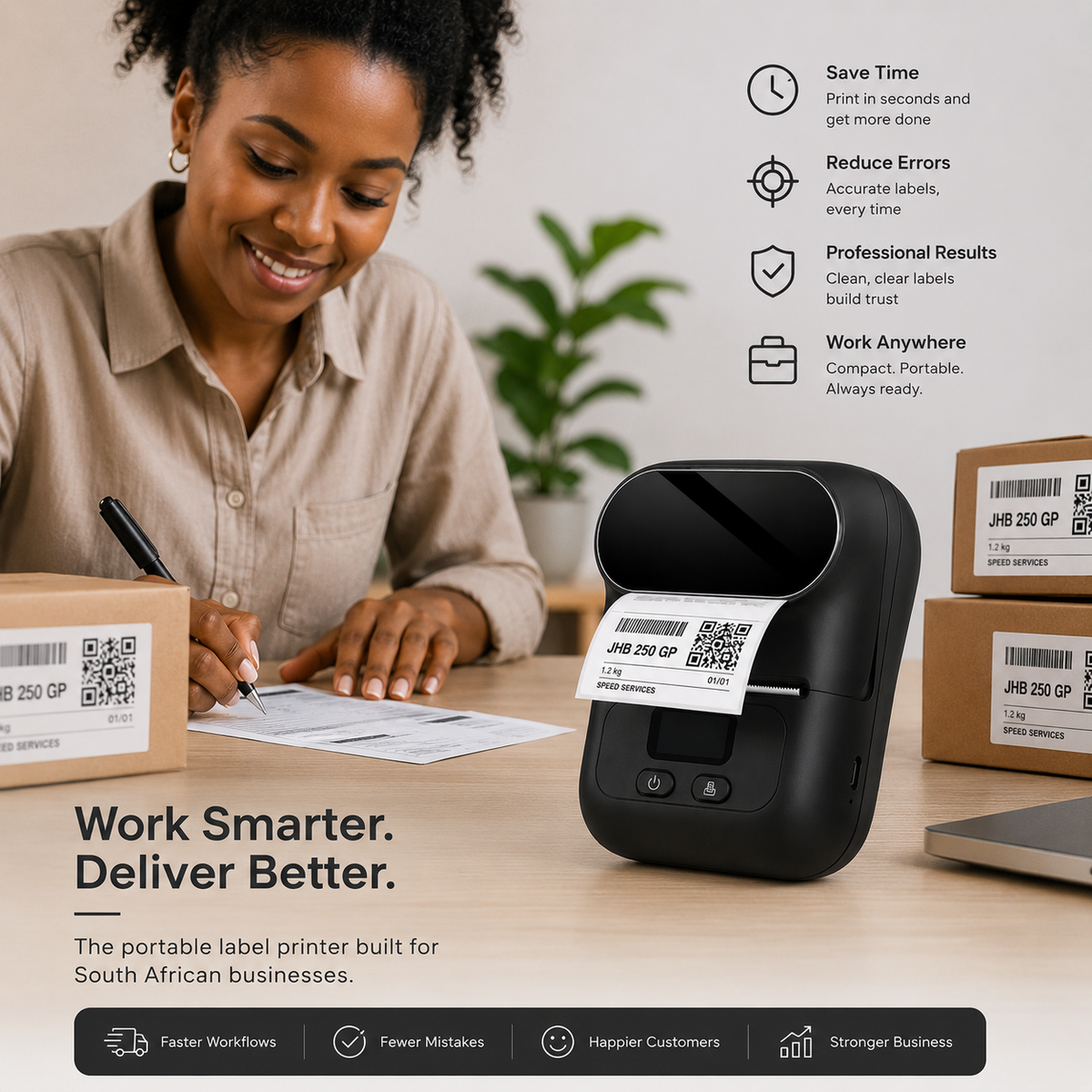 M110 Pocket Label Printer — Bluetooth, No Ink Needed