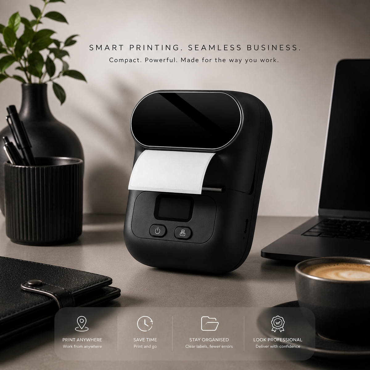 M110 Pocket Label Printer — Bluetooth, No Ink Needed