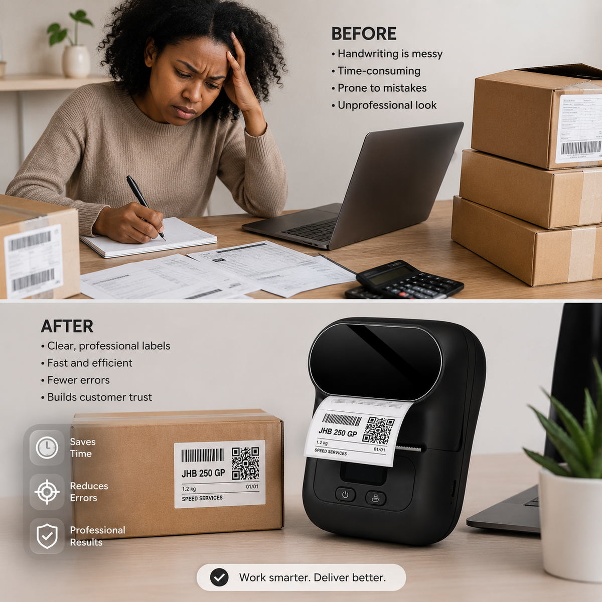 M110 Pocket Label Printer — Bluetooth, No Ink Needed